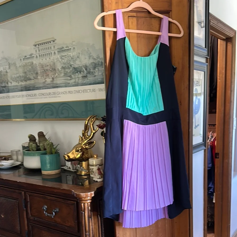Betsey Johnson Black, Purple, and Teal Dress - Picture 1 of 3